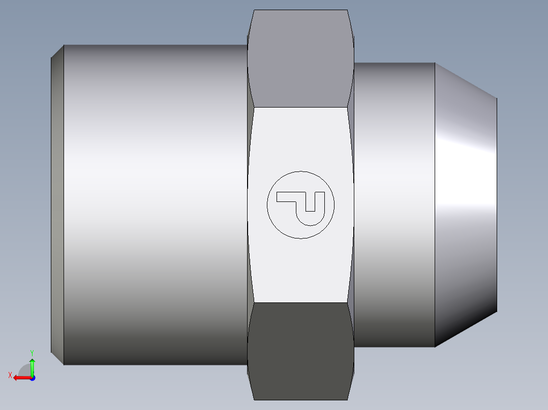 卡套式工业通用硬管接头EO_Weld_connector_AS12LX后视图