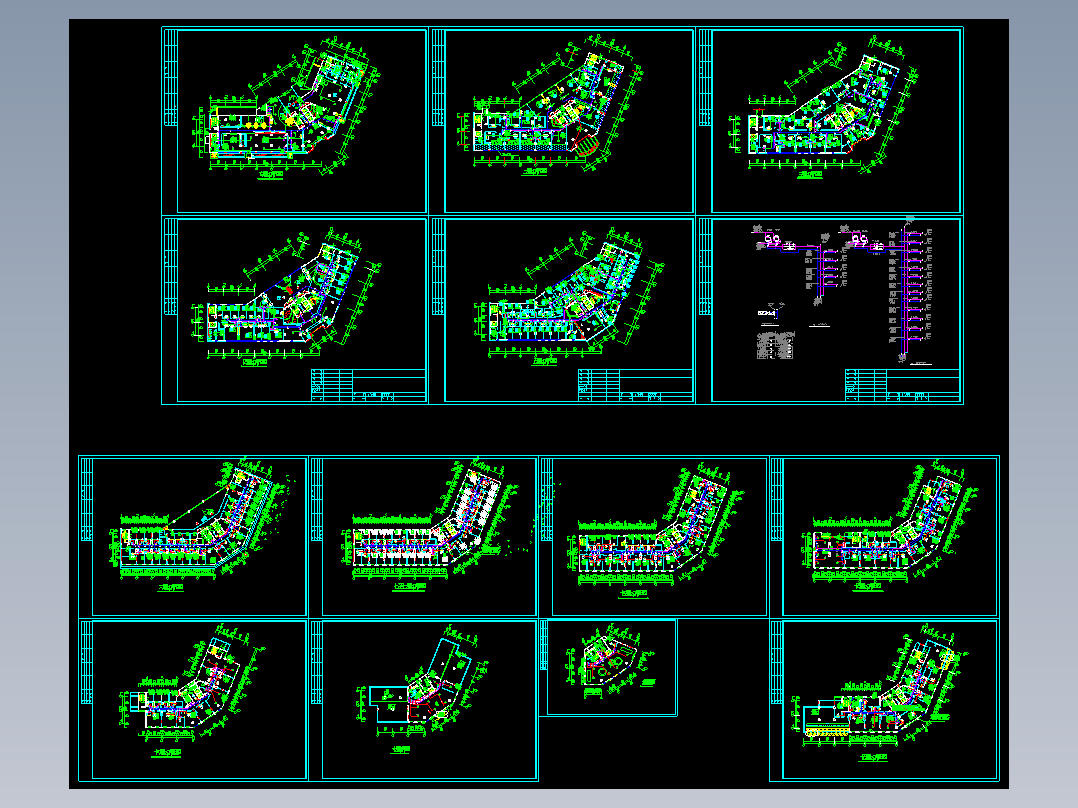 大厦售楼部空调样板图纸