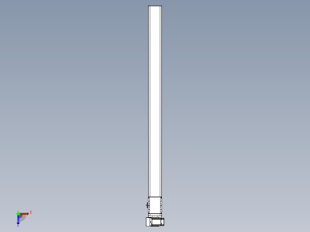 同步带全封闭直线模组TPA-HCB-105D-90-L1400-LU-Y-P20-N3俯视图