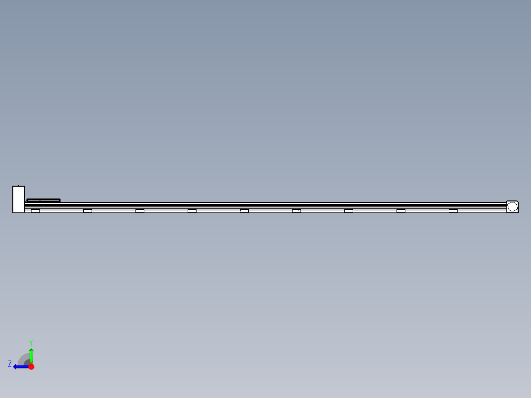同步带滑台-欧规B8-L88-S3400-L-ZP75-D3-N10右视图