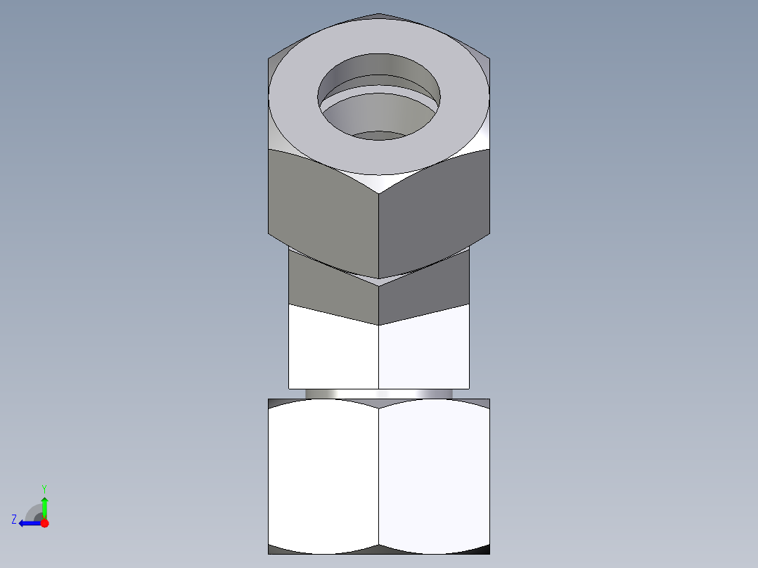 卡套式工业通用硬管接头EO_Swivel_nut_45_deg_elbow_EV15ZLCF右视图