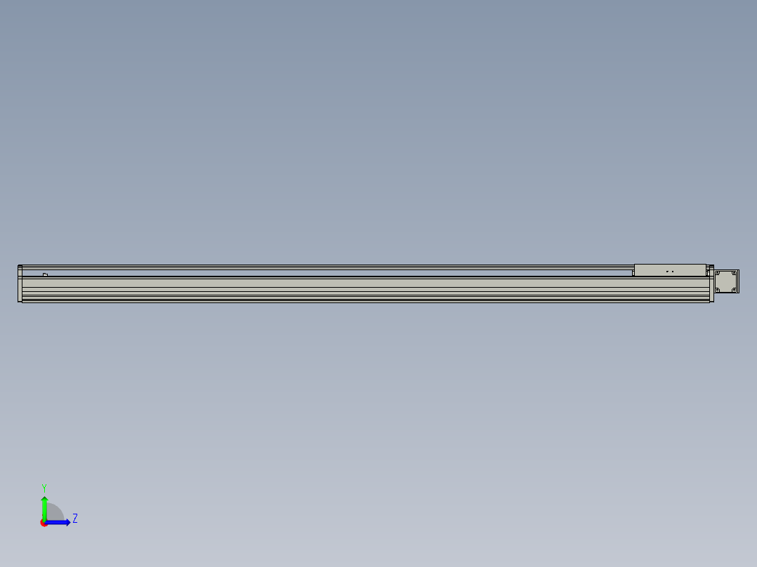 东锦同步带传动-直线滑台模组DH270B-C-L150-S2200-BL-P750W-C3左视图