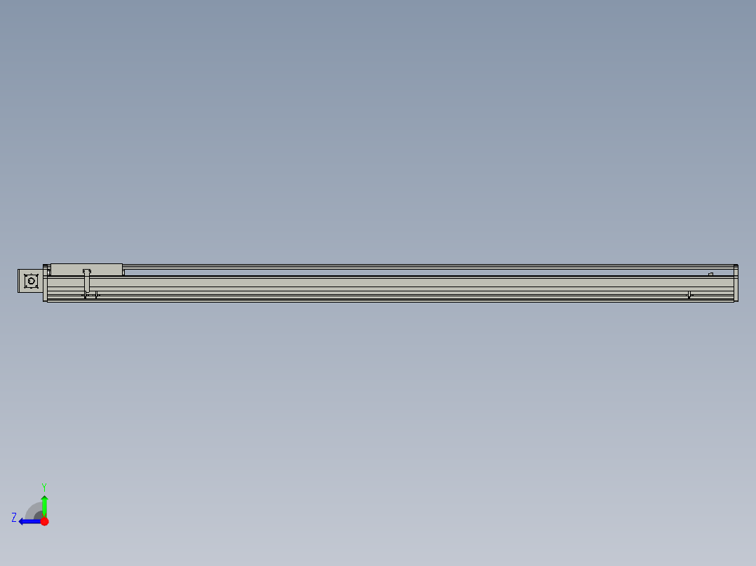 东锦同步带传动-直线滑台模组DH270B-C-L150-S2200-BL-P750W-C3右视图