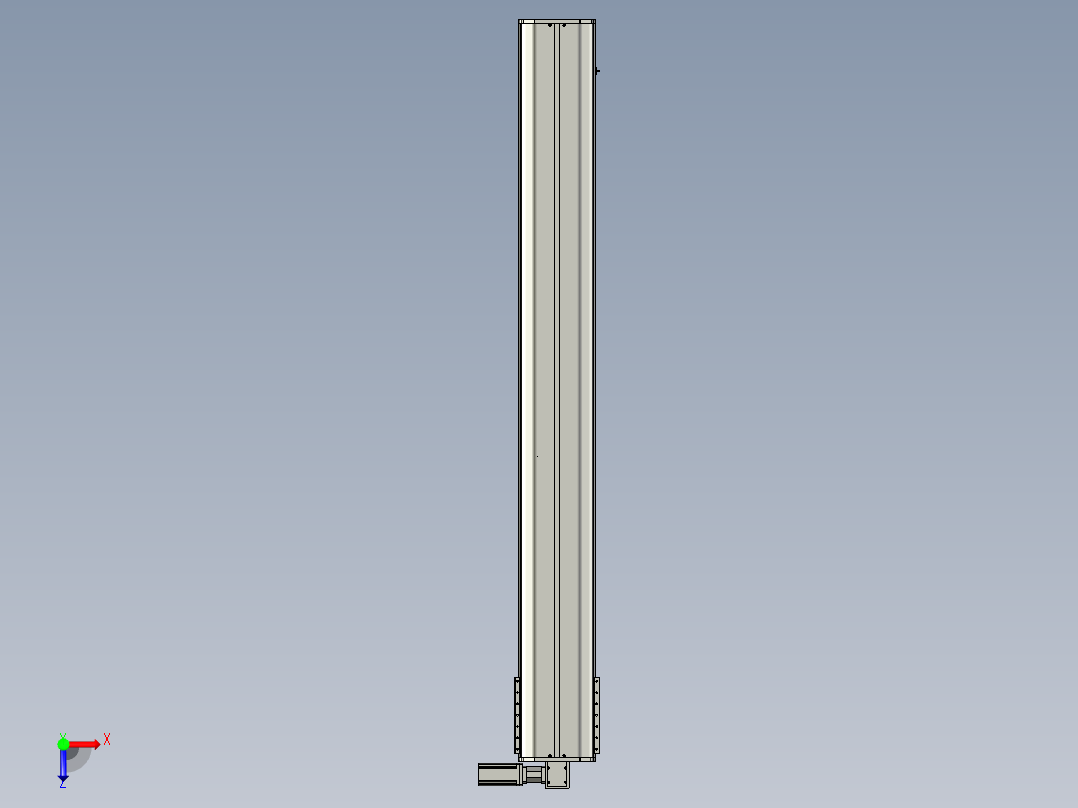 东锦同步带传动-直线滑台模组DH270B-C-L150-S2200-BL-P750W-C3俯视图