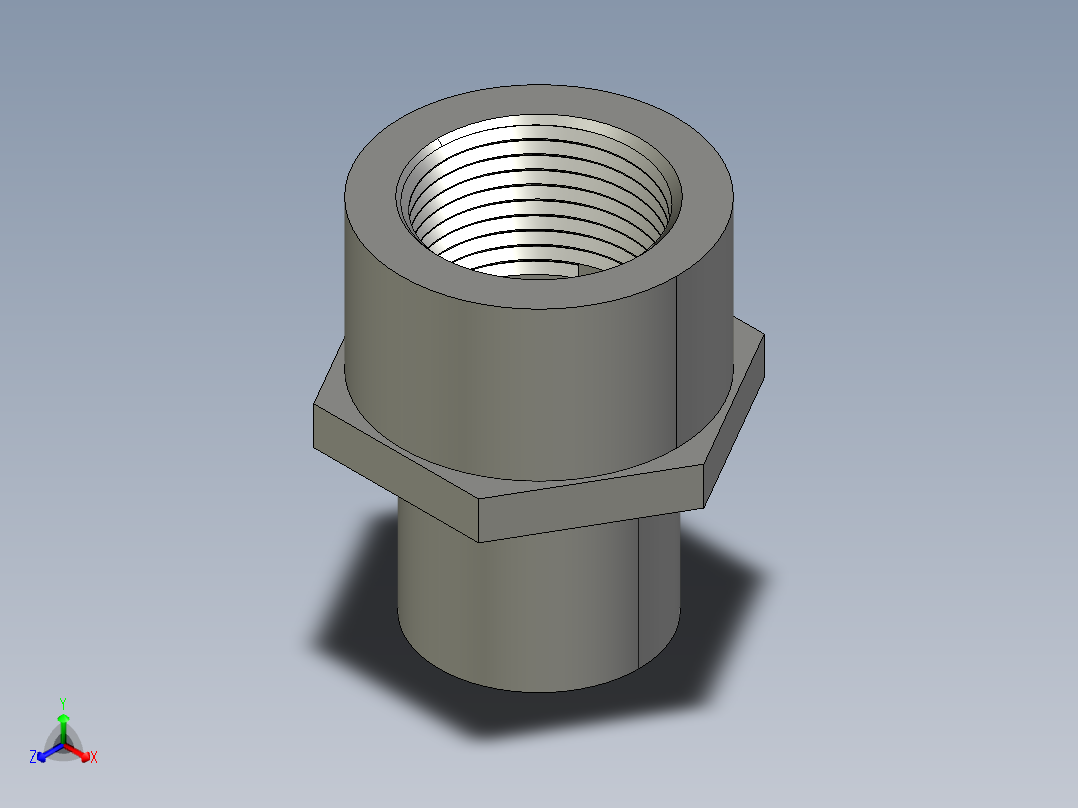 船舶管路系统SeaCor_PVC-SS_SPIGxFPT_37J178010_1in正等轴测图