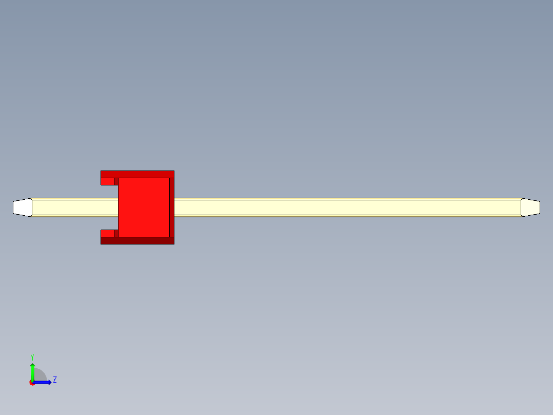 彩色公头100mil（2.54mm）系列-DS1021_red_1x11p_100mil_Type5_rev1.0左视图
