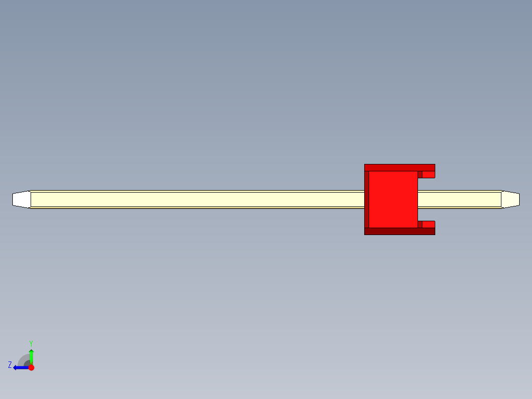 彩色公头100mil（2.54mm）系列-DS1021_red_1x11p_100mil_Type5_rev1.0右视图