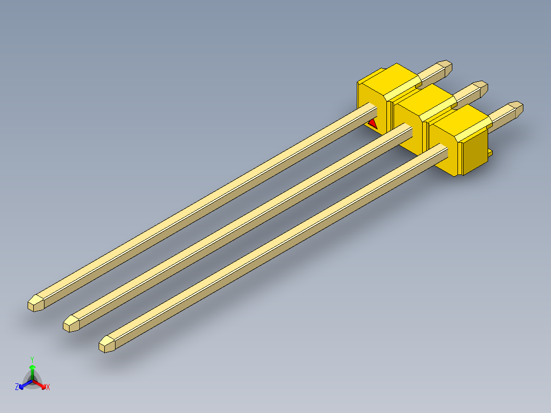 彩色公头100mil（2.54mm）系列-DS1021_yellow_1x03p_100mil_Type43_rev1.0