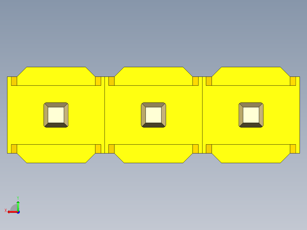 彩色公头100mil（2.54mm）系列-DS1021_yellow_1x03p_100mil_Type43_rev1.0后视图