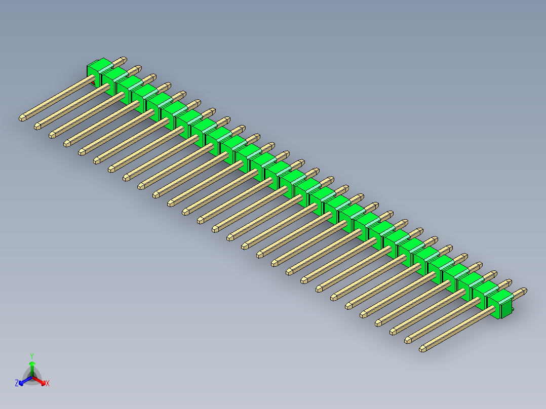 彩色公头100mil（2.54mm）系列-DS1021_green_1x28p_100mil_Type5_rev1.0