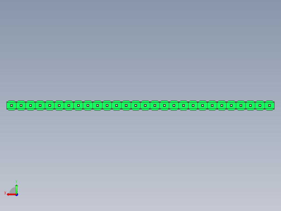 彩色公头100mil（2.54mm）系列-DS1021_green_1x28p_100mil_Type5_rev1.0后视图