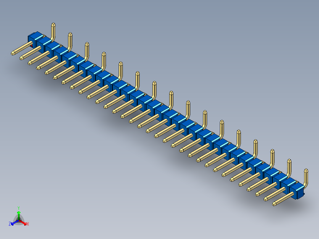 彩色公排针 100mil 2.54mm 系列-DS1022_blue_32p_100mil_Type_SMT_R2_rev1.0