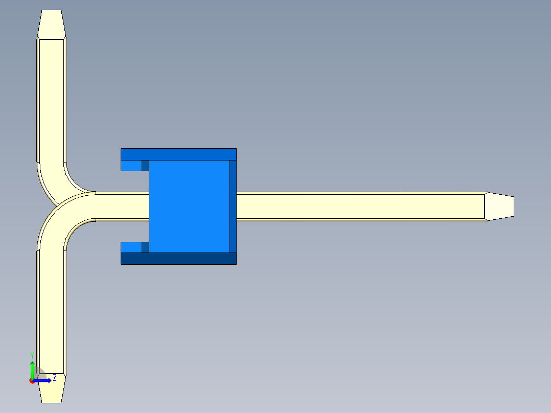 彩色公排针 100mil 2.54mm 系列-DS1022_blue_32p_100mil_Type_SMT_R2_rev1.0左视图