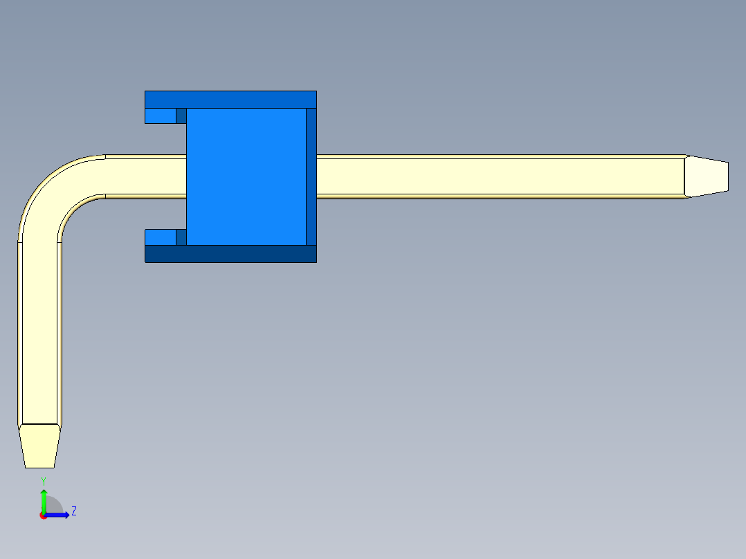 彩色公排针 100mil 2.54mm 系列-DS1022_blue_1x29p_100mil_TypeD_rev1.0左视图