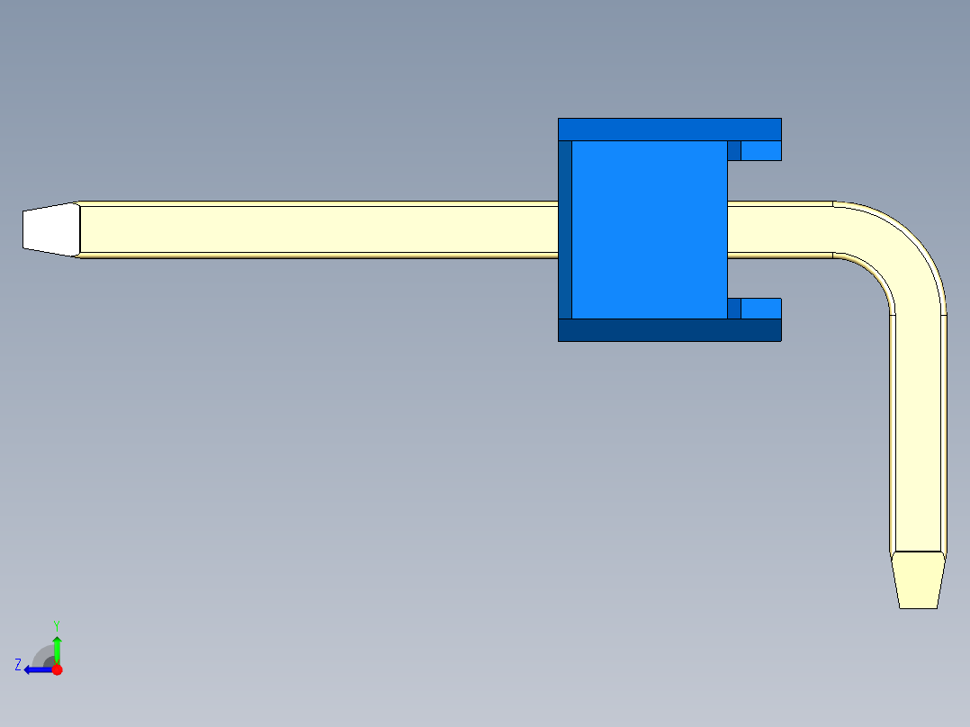 彩色公排针 100mil 2.54mm 系列-DS1022_blue_1x29p_100mil_TypeD_rev1.0右视图