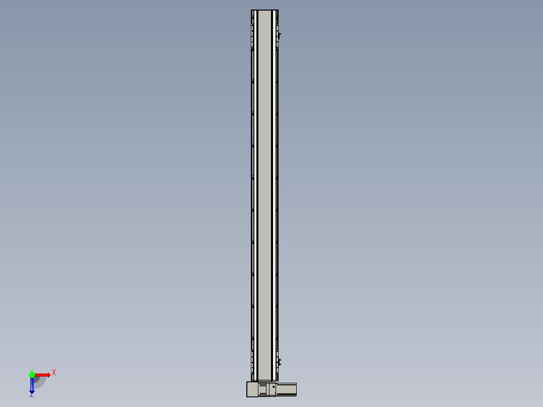直线模组LHB17-L40-S2000-LU设计图纸俯视图