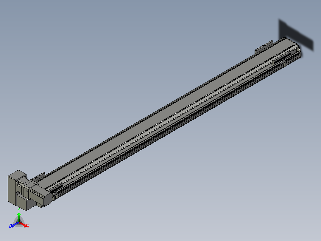 直线模组LHB17-L40-S2000-LU设计图纸正等轴测图
