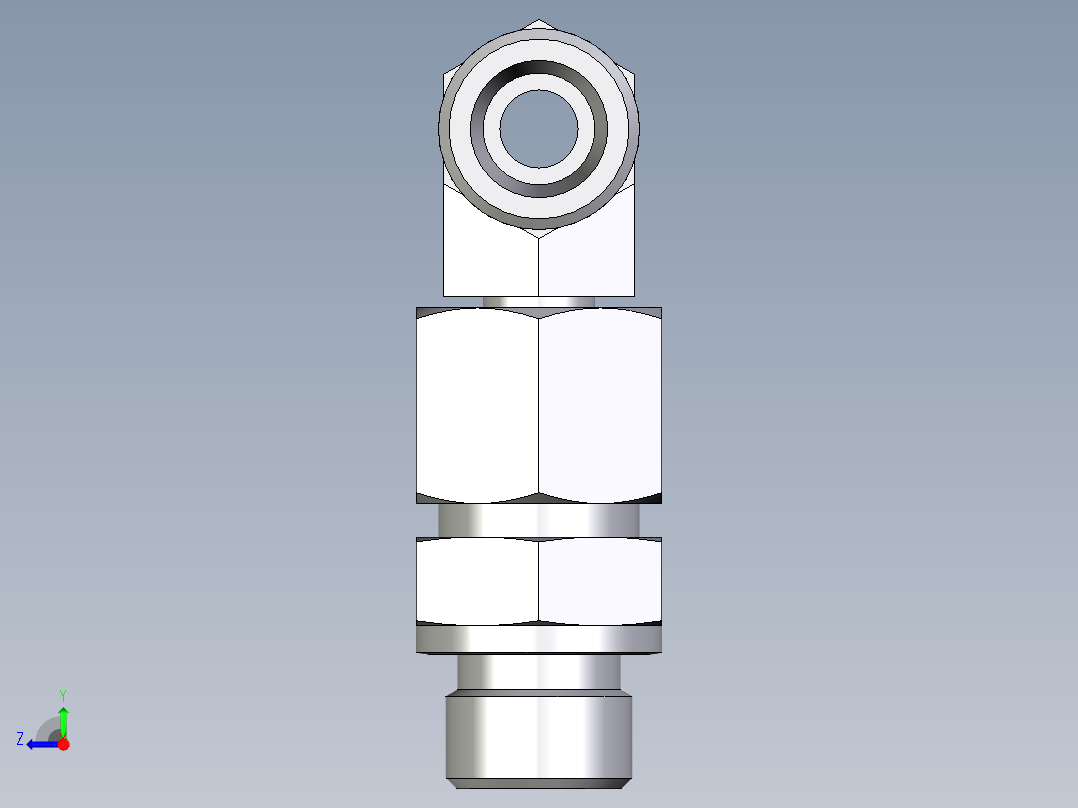 卡套式工业通用硬管接头EO_Assembled_adjustable_standpipe_branch_tee_EVT10SROMD71右视图