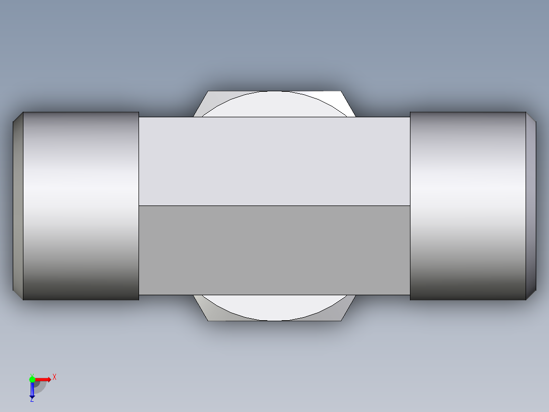 卡套式工业通用硬管接头EO_Assembled_adjustable_standpipe_branch_tee_EVT10SROMD71俯视图