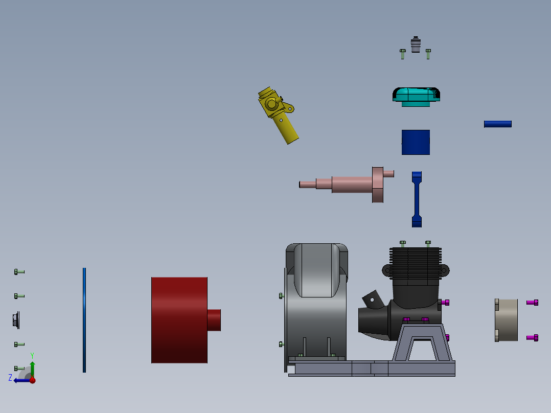 发动机鼓风机详情右视图