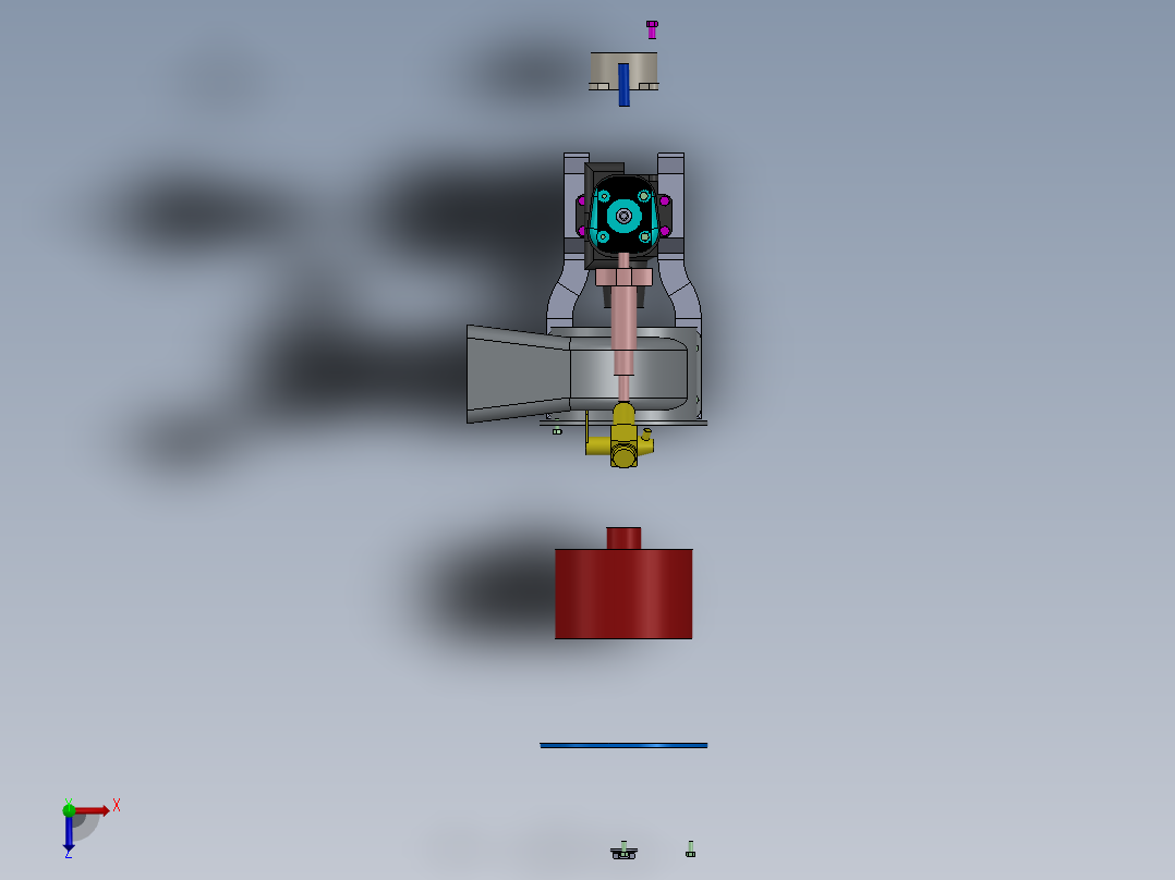 发动机鼓风机详情俯视图