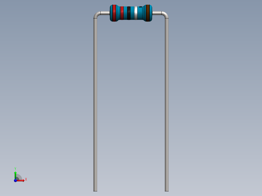 电容器 二极管 电阻器-Resistor 2.2 Ohm Blue前视图