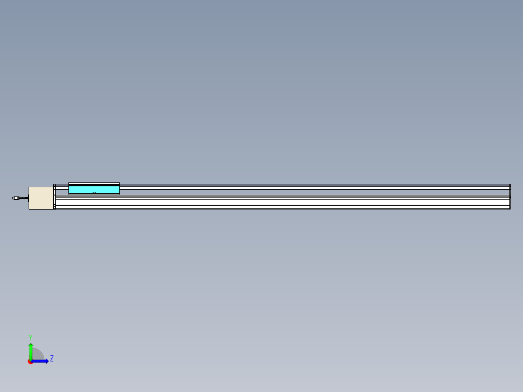 同步带滑台-半封闭B22-L100-C-S1650-R-P75-D3-N5左视图