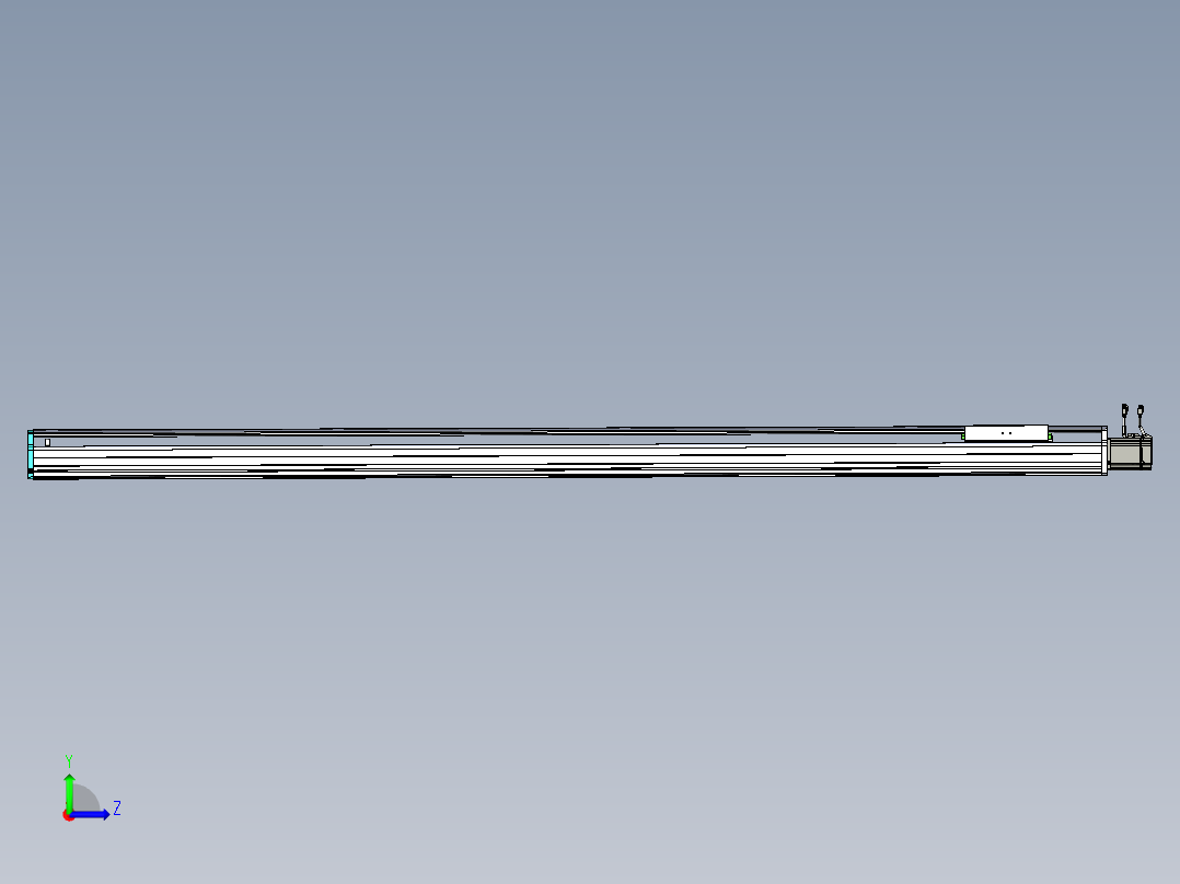 东锦丝杆传动-直线滑台模组DH210-C-L10-S2300-BC-P750W-C3左视图