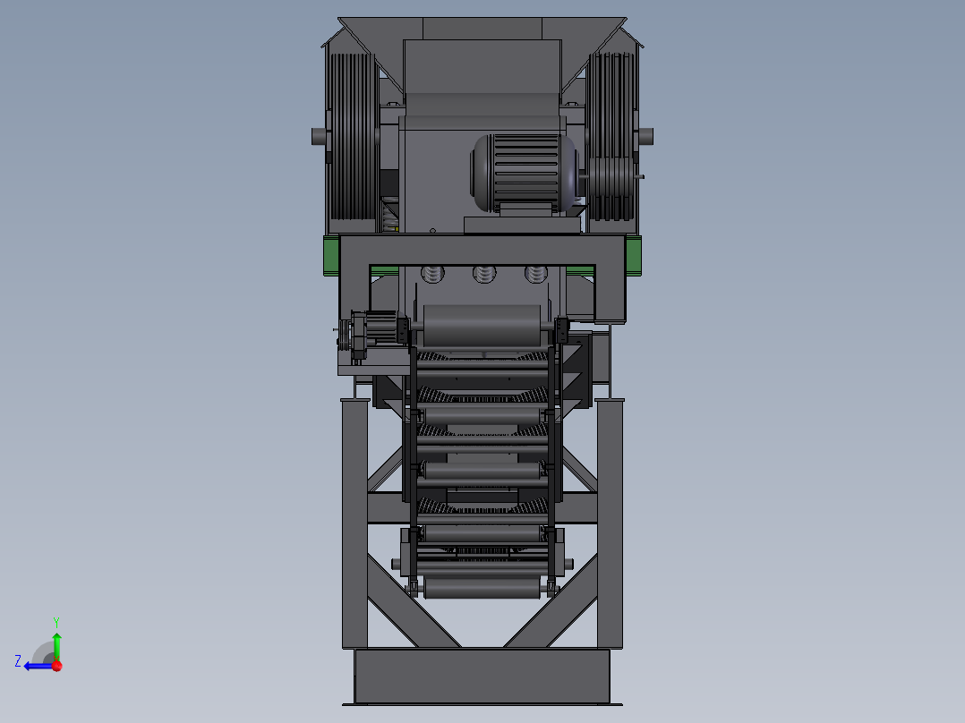移动式破碎机右视图