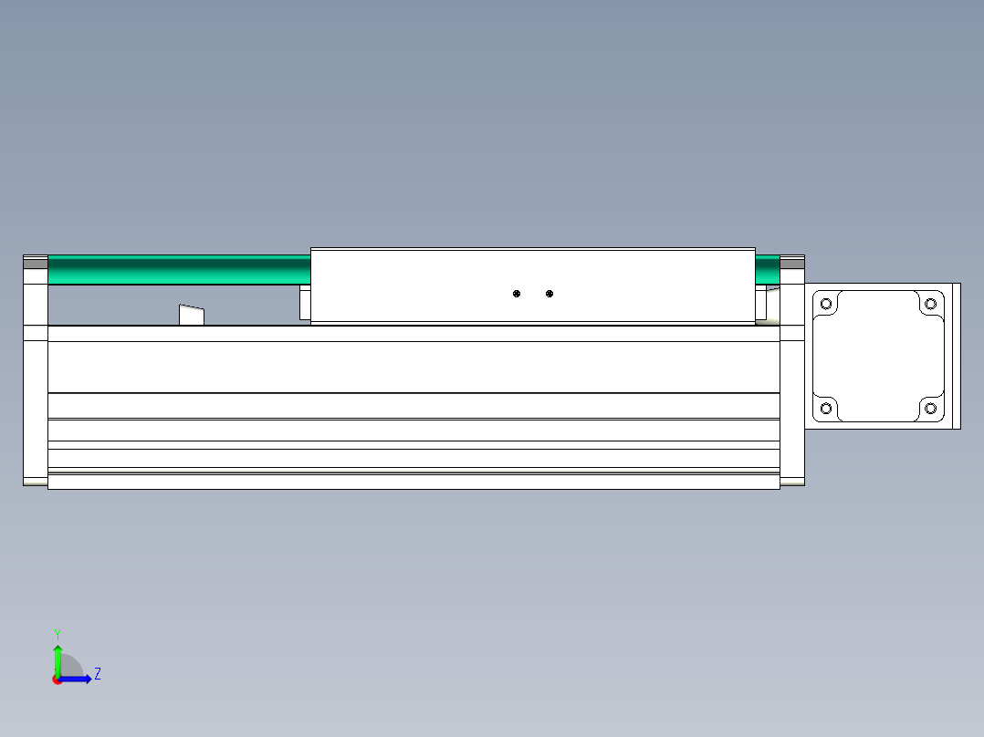 东锦同步带传动-直线滑台模组DH270B-C-L150-S50-BL-P750W-C3左视图