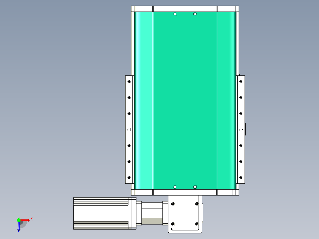 东锦同步带传动-直线滑台模组DH270B-C-L150-S50-BL-P750W-C3俯视图