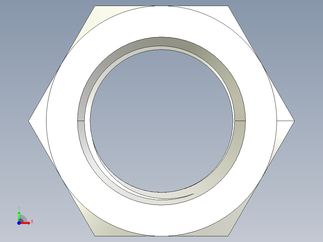 DIN 934 螺母-M76 Nut.STEP前视图