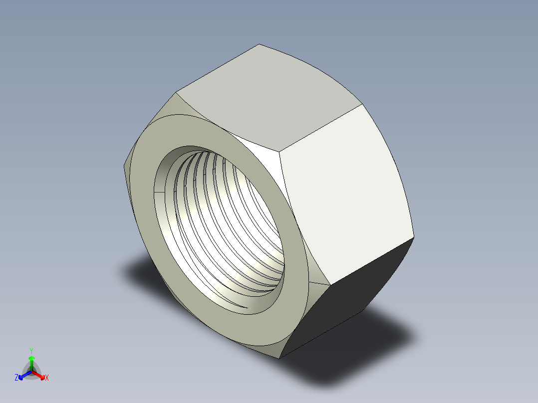 DIN 934 螺母-M76 Nut.STEP正等轴测图