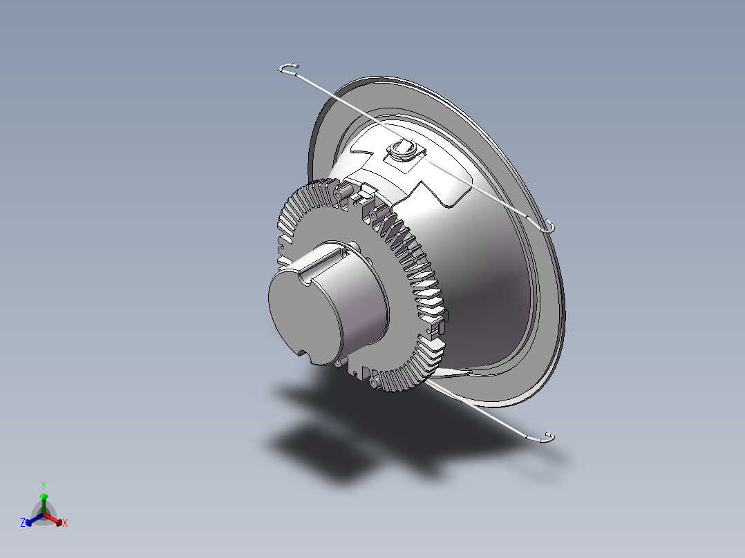 现代 LED吸顶灯正等轴测图