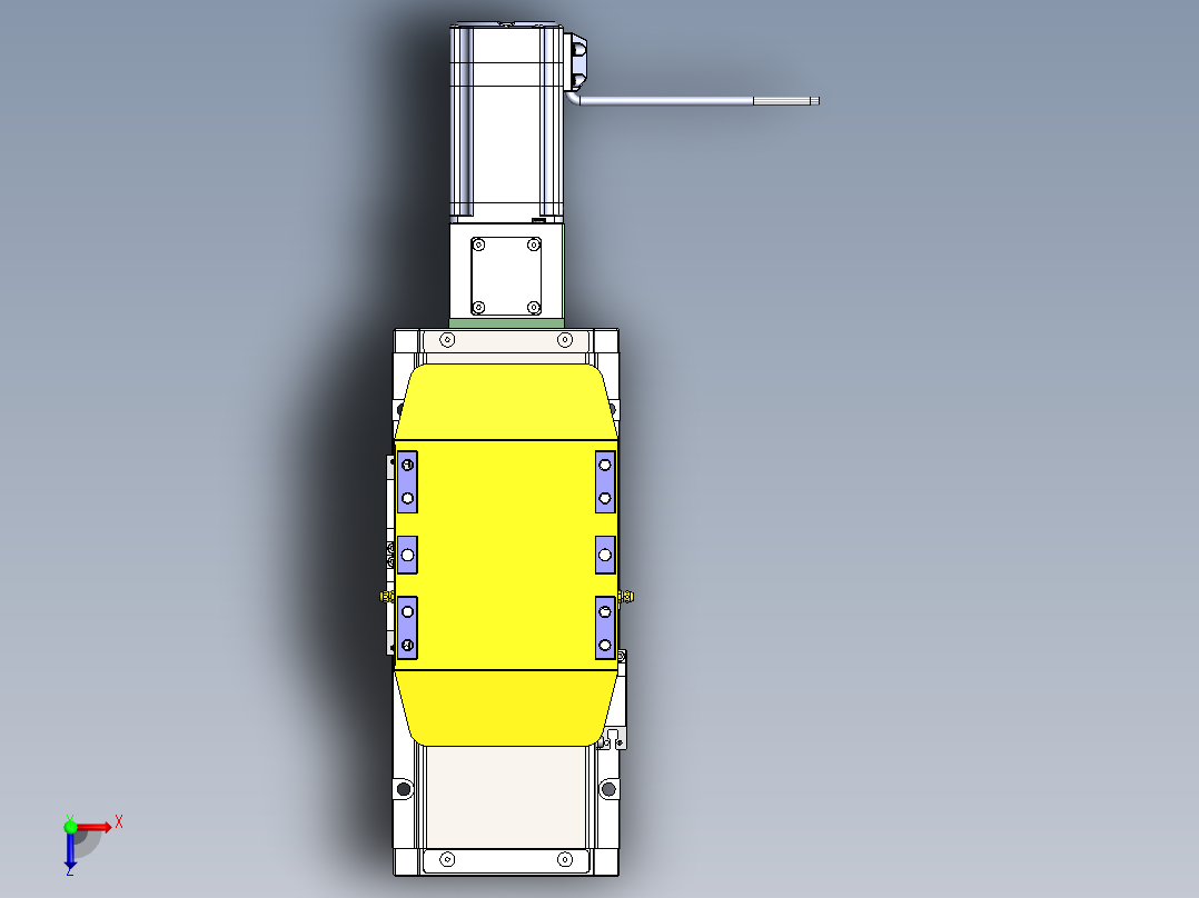 GTH内嵌丝杆全封闭GTH12-BC-60步进俯视图