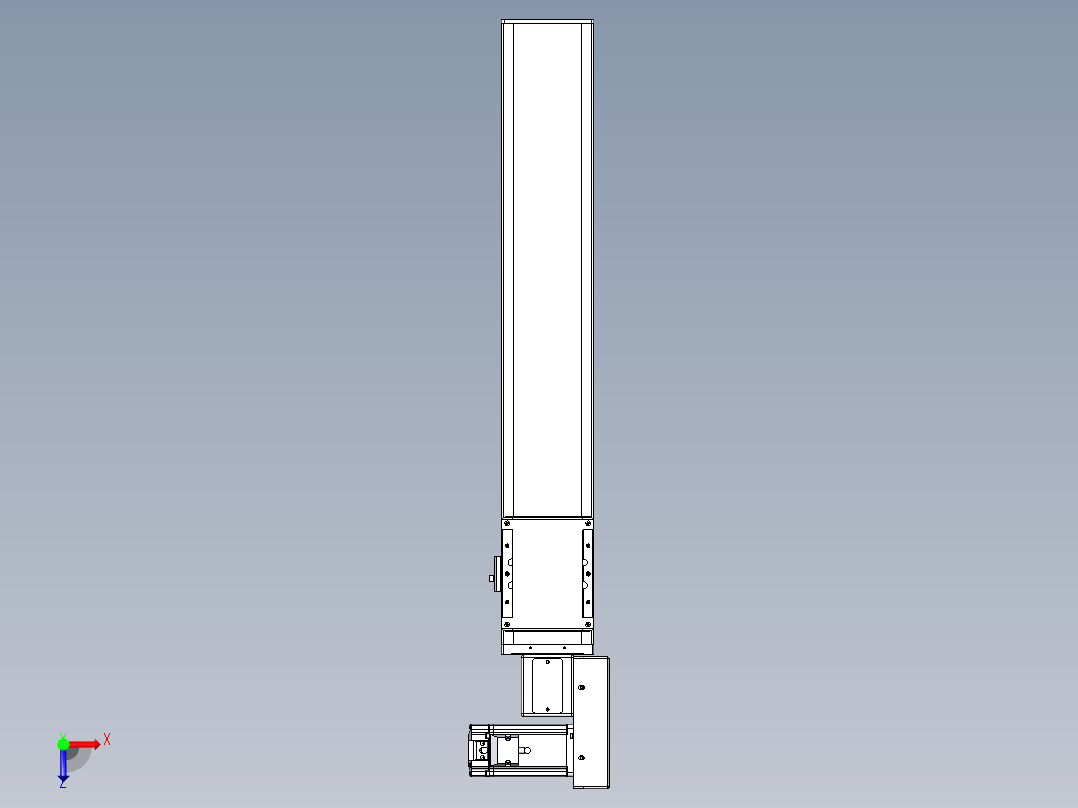 同步带全封闭直线模组TPA-HCB-105D-90-L500-MR-Y-P20-N3俯视图