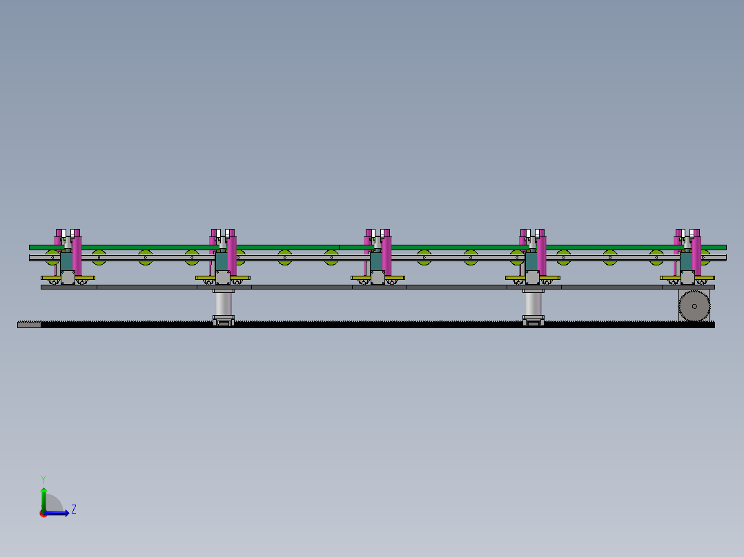 板材送进夹钳装置设计左视图