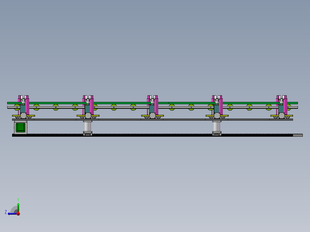 板材送进夹钳装置设计右视图