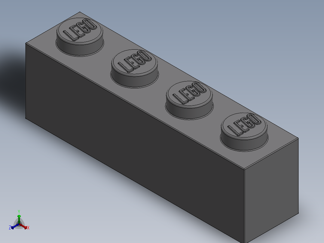 乐高套装 4421基本积木-4211394 - 3010 Medium Stone Grey Brick 1 x 4.SLDPRT