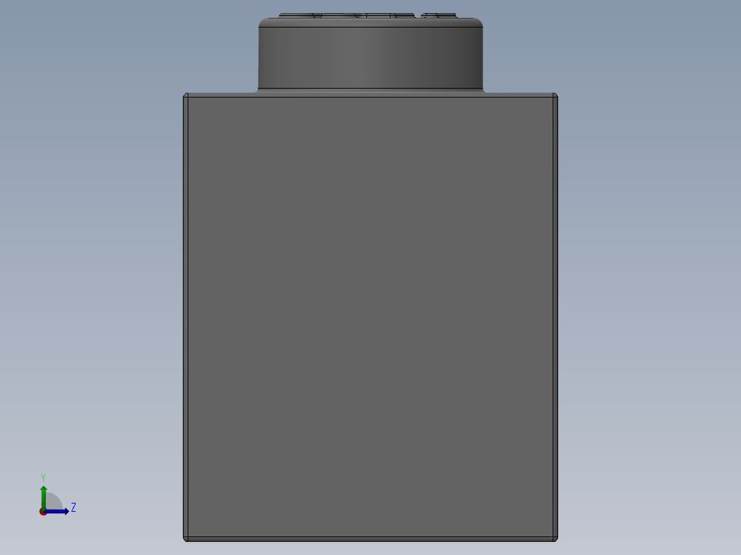 乐高套装 4421基本积木-4211394 - 3010 Medium Stone Grey Brick 1 x 4.SLDPRT左视图