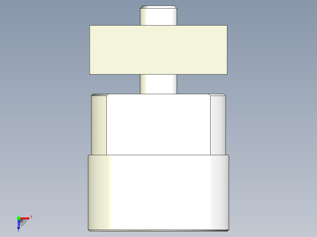 圓筒止動塊2328-3D多系列多零件图纸模型俯视图