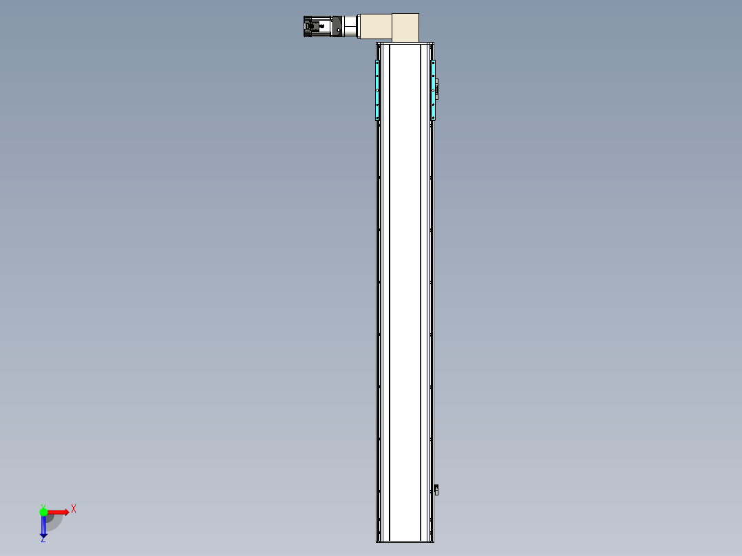 同步带滑台-半封闭B22-L100-C-S1500-L-P75-D3-N5俯视图