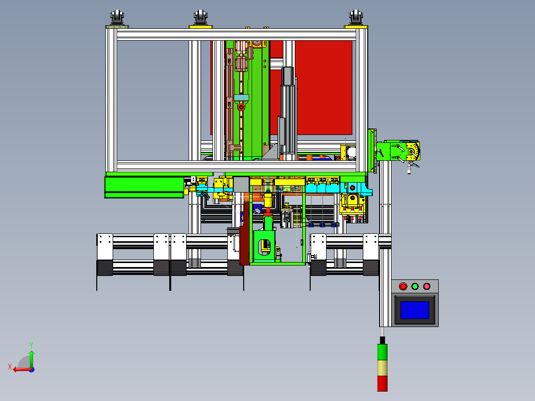 汽车安全带自动穿带机设备sw18可编辑后视图