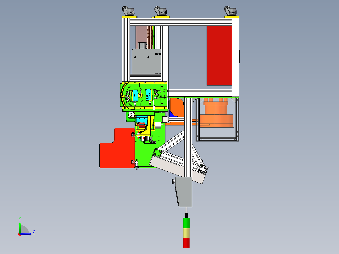 汽车安全带自动穿带机设备sw18可编辑左视图