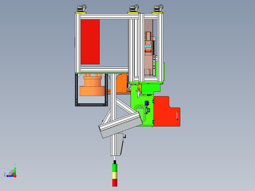 汽车安全带自动穿带机设备sw18可编辑右视图