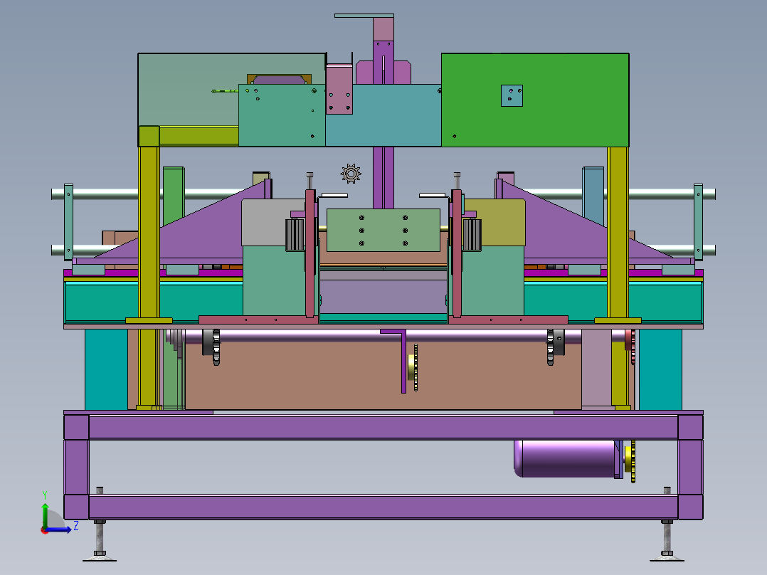 纸巾类包装机sw18可编辑左视图