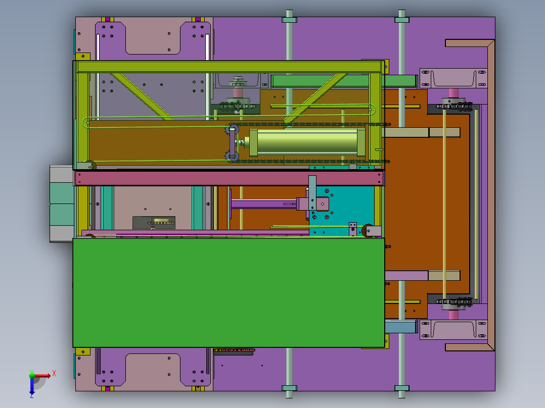 纸巾类包装机sw18可编辑俯视图