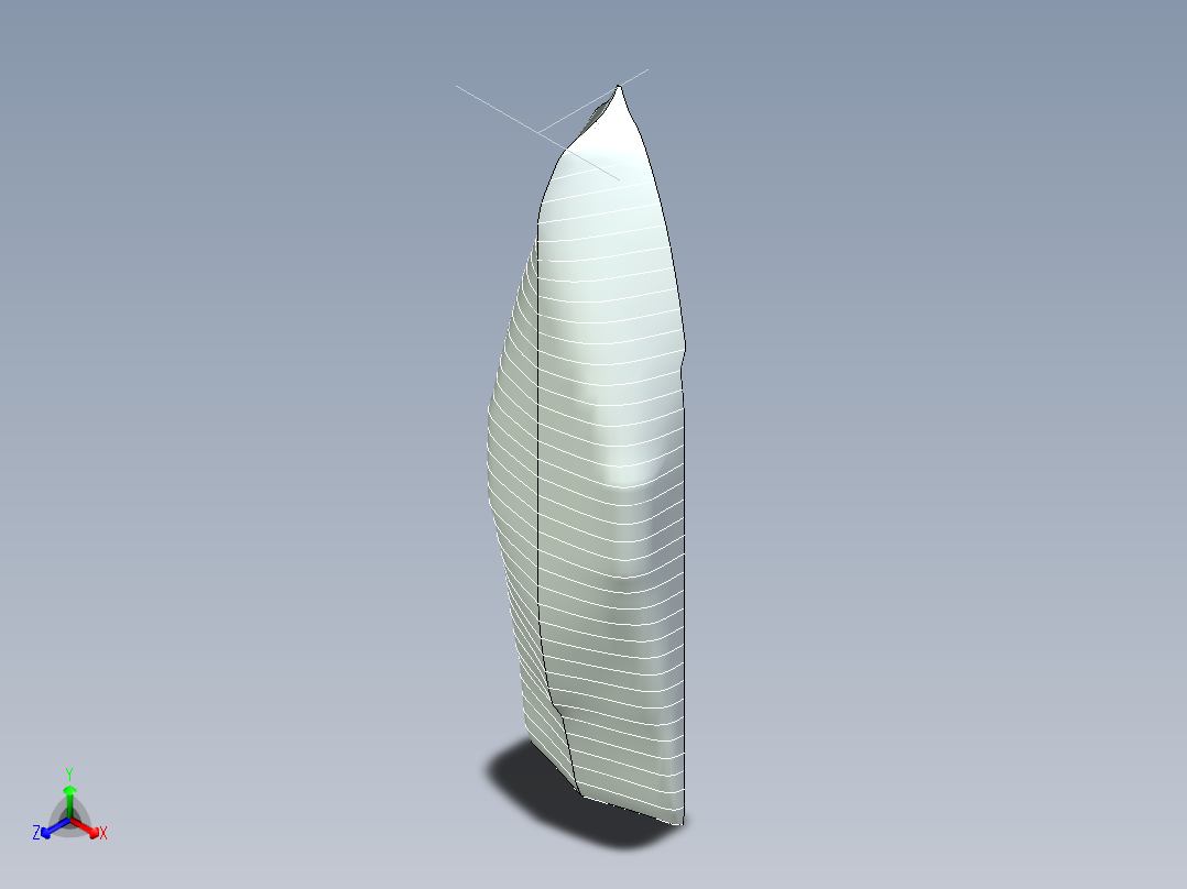 PROJEKT 1547船舶模型3D图纸 IGS格式主视图