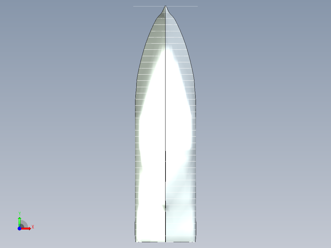 PROJEKT 1547船舶模型3D图纸 IGS格式前视图