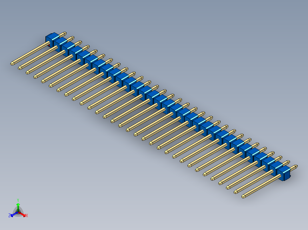 彩色公头100mil（2.54mm）系列-DS1021_blue_1x31p_100mil_Type5_rev1.0